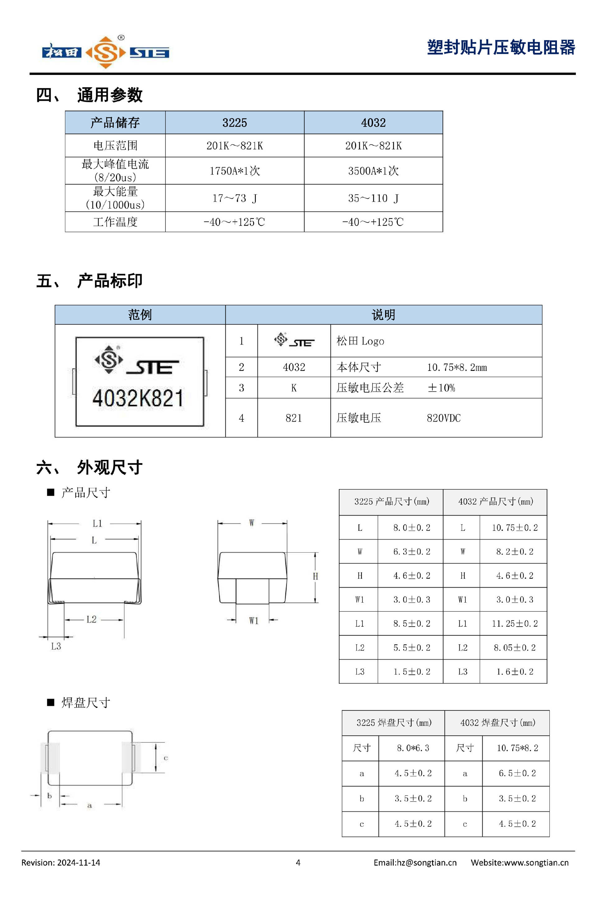更薄、更轻量,松田推出SMD系列贴片压敏电阻
