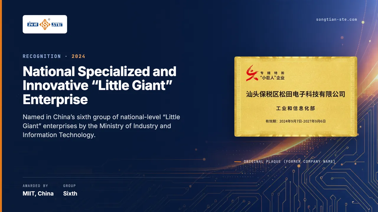 STE named a national-level Specialized and Innovative “Little Giant” enterprise