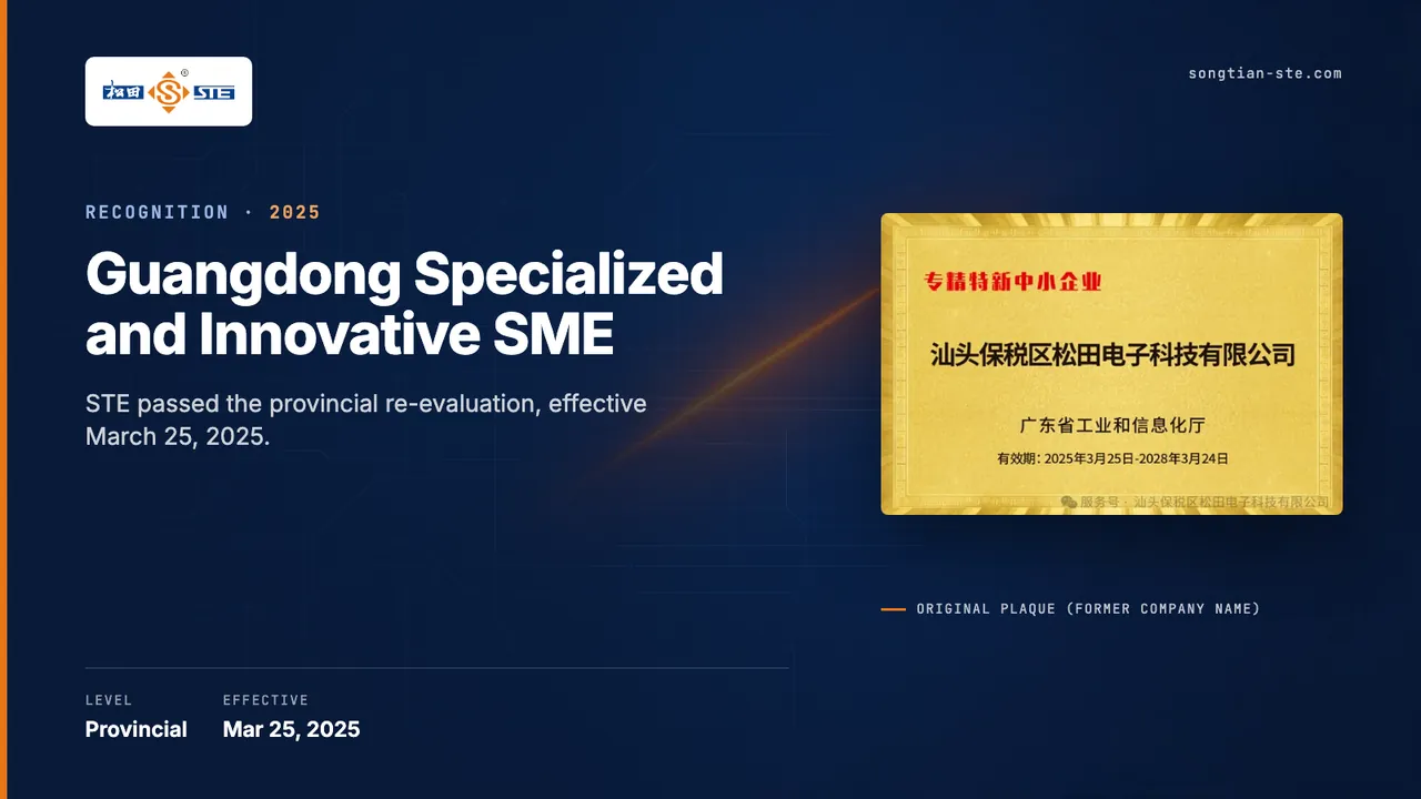 STE passes Guangdong specialized SME re-evaluation