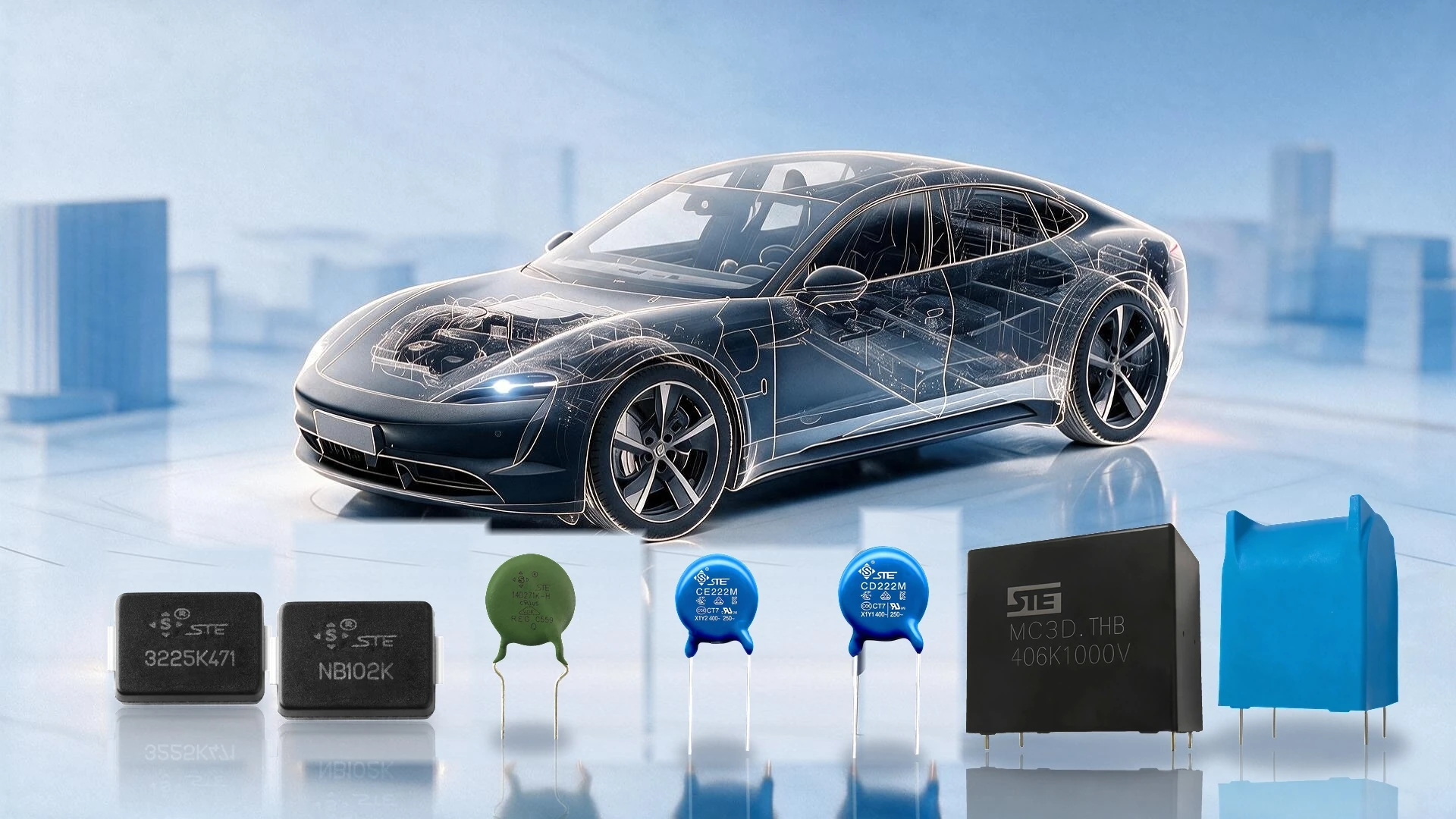 STE automotive portfolio: surface-mount, disc and boxed components